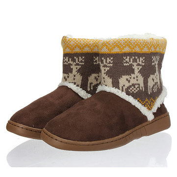 Hiver épaissir chaud cerfs impression bottes de neige artificielle 